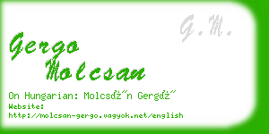 gergo molcsan business card